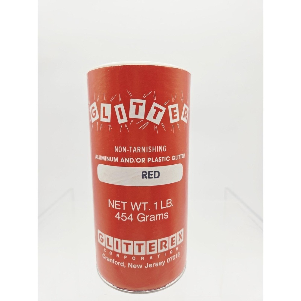 Vintage Glitterex Corp. Glitter 1lb Red